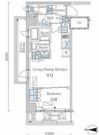 ラティエラ武蔵小杉 318 間取り図