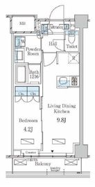 ラティエラ武蔵小杉 417 間取り図
