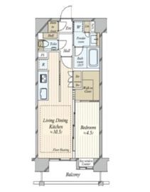 プレシス文京江戸川橋 5階 間取り図