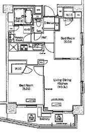 プラウドフラット大森3 507 間取り図