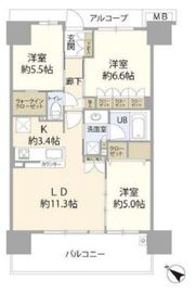 オークプレイス豊洲 2階 間取り図