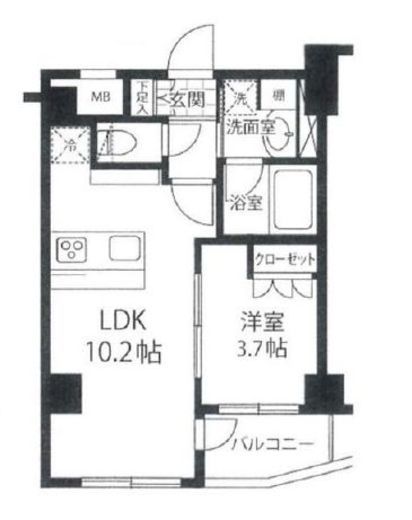 モアグランデ浜松町 6階 間取り図