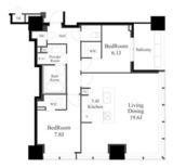 白金ザ・スカイ 27階 間取り図