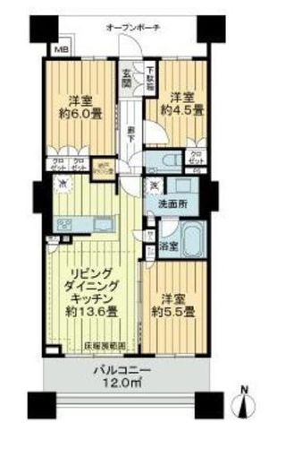プラウドシティ赤羽 10階 間取り図