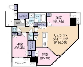 THE TOYOSU TOWER 7階 間取り図