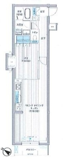 クラルテラセ新宿富久 305 間取り図