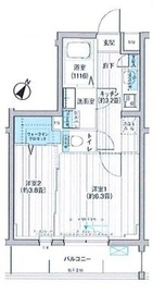 クラルテラセ新宿富久 408 間取り図