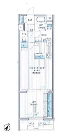 クラルテラセ新宿富久 308 間取り図