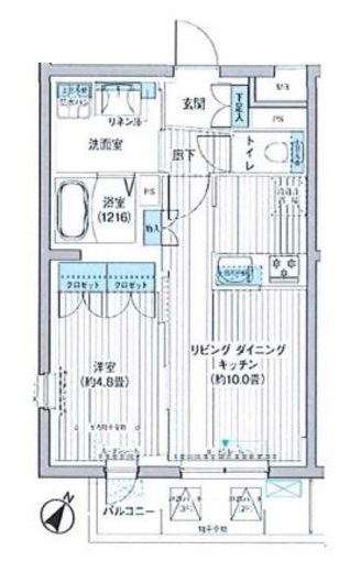 クラルテラセ新宿富久 203 間取り図