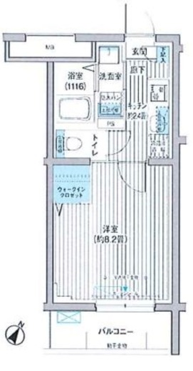 クラルテラセ新宿富久 301 間取り図