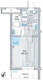 クラルテラセ新宿富久 503 間取り図