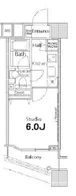 ファーストリアルタワー新宿 1316 間取り図