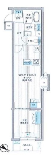 クラルテラセ新宿富久 107 間取り図