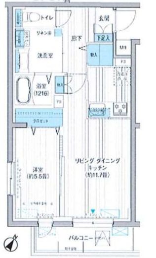 クラルテラセ新宿富久 403 間取り図