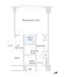 アクロスシティ中野坂上ハイツ 2105 間取り図