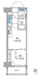 クレヴィアリグゼ日暮里根岸 403 間取り図