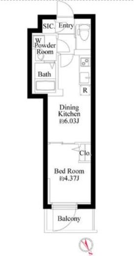 エルファーロ駒沢大学 303 間取り図