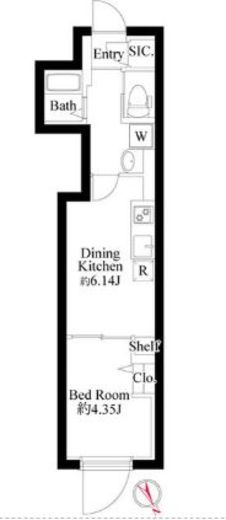 エルファーロ駒沢大学 203 間取り図