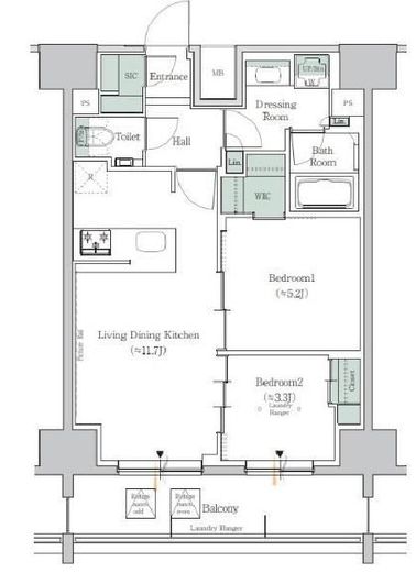 ONE ROOF RESIDENCE TAMACHI (ワンルーフレジデンス田町) 1205 間取り図