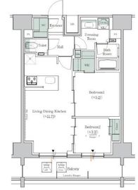 ONE ROOF RESIDENCE TAMACHI (ワンルーフレジデンス田町) 1206 間取り図