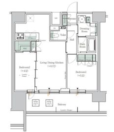 ONE ROOF RESIDENCE TAMACHI (ワンルーフレジデンス田町) 1208 間取り図