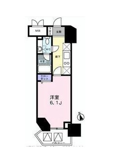 レジディア高輪桂坂 804 間取り図