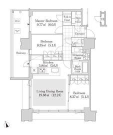 大崎ガーデンレジデンス 2108 間取り図
