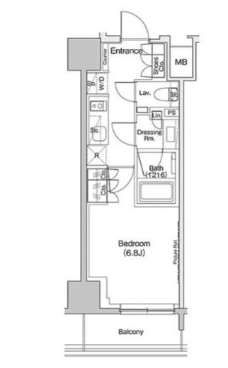 ザ・パークハビオ入谷 702 間取り図