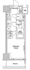 ザ・パークハビオ入谷 802 間取り図
