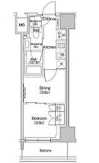 ザ・パークハビオ入谷 403 間取り図