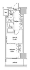 ザ・パークハビオ入谷 703 間取り図