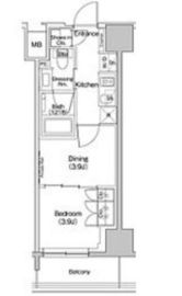 ザ・パークハビオ入谷 803 間取り図