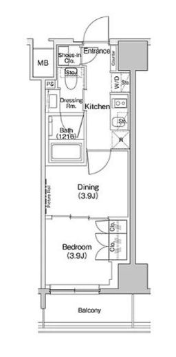 ザ・パークハビオ入谷 903 間取り図
