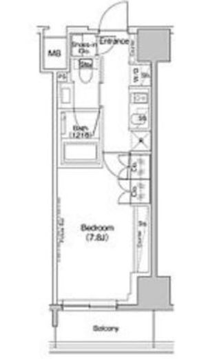 ザ・パークハビオ入谷 505 間取り図