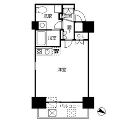 レジディア麻布十番2 605 間取り図