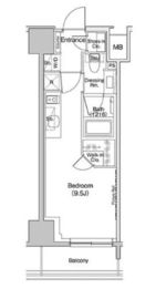 ザ・パークハビオ入谷 1204 間取り図