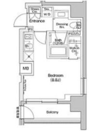 ザ・パークハビオ入谷 708 間取り図