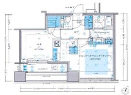 プレミストタワー白金高輪 17階 間取り図