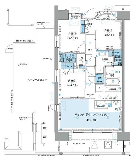 パークホームズ杉並上荻 10階 間取り図