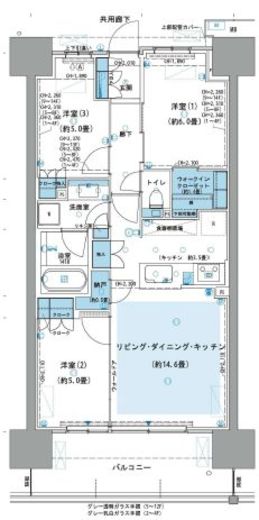 パークホームズ杉並上荻 6階 間取り図