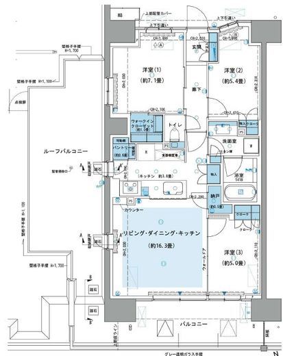 パークホームズ杉並上荻 7階 間取り図