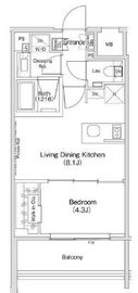 ザ・パークハビオ渋谷クロス 1020 間取り図