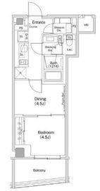 ザ・パークハビオ渋谷クロス 1013 間取り図