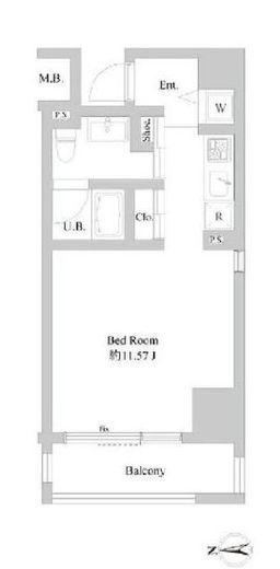 ミリアレジデンス北新宿 502 間取り図