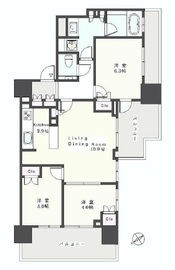 ウェリス六本木 13階 間取り図