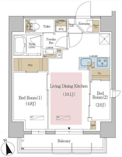 アーバネックス東京八丁堀 201 間取り図