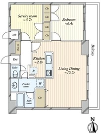 ハイシティ清澄白河ステーションプラザ 7階 間取り図