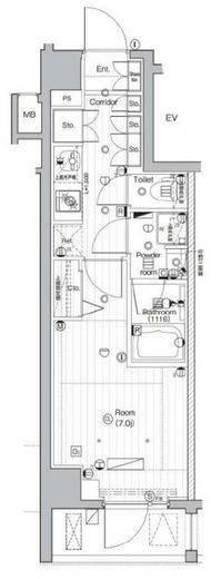 PREMIUM CUBE 武蔵小山 (プレミアムキューブ武蔵小山) 1階 間取り図