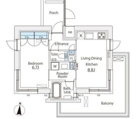 番町會所 203 間取り図