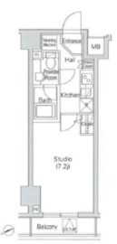 カーサスプレンディッド虎ノ門エスト 3階 間取り図